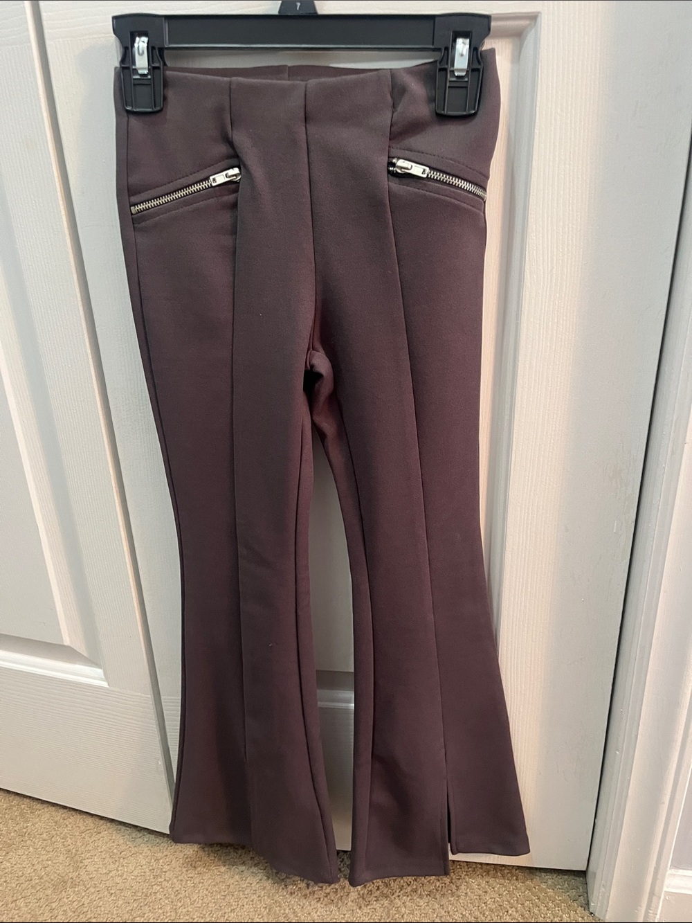 Zara Zipper Pocket Flared Leggings